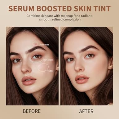 Beauty Balm Serum Boosted Skin Tint – Hydrating Tinted Moisturizer, Lightweight Solid Tinted Foundation Stick for Flawless, Sheer to Medium Coverage, Radiant & Dewy Finish, All-Day Wear (3#, 1) - Image 8