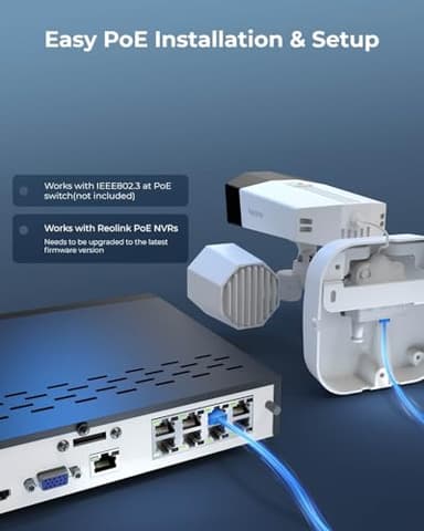 REOLINK 4K Dual-Lens Floodlight Security Camera, Outdoor PoE IP Camera with 180° Ultra-Wide Angle, 1800 Lumen Floodlight, Human/Vehicle/Pet Detection, Two Way Talk, Waterproof, Duo Floodlight PoE - Image 6