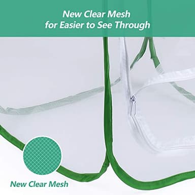 23.6" Large Butterfly Habitat Insect Cage Caterpillars Enclosure Pop-up Clear View 6 Mesh Panels 15.7 x 15.7 x 23.6 Inches Tall - Image 5