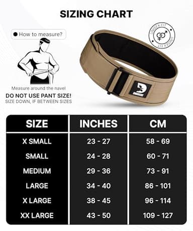 DMoose Auto Locking Weight Belts for Lifting Men, Provides Lumbar Support & Stability 4" Nylon Deadlift Belt with Adjustable Buckle, gym belt for men weight lifting - Image 5