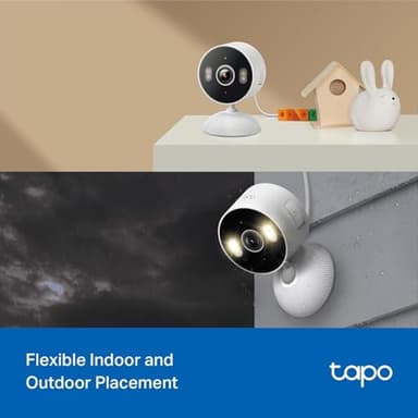 Tapo 2K 3MP Indoor/Outdoor Security Camera - Free Person/Motion/Baby Cry Detection, Color Night Vision, IP65 Weatherproof, SD/Cloud Storage, Works w/Alexa & Google Home, HybridCam (2-Pack) - Image 2