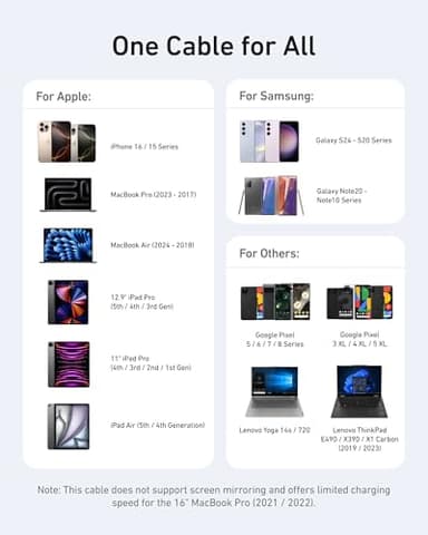 Anker USB C Cable, 240W Type C Flow Cord, Fast Charging for iPhone 17 Series, MacBook Pro 2020, and More (USB 2.0, 3FT, Black) - Image 6