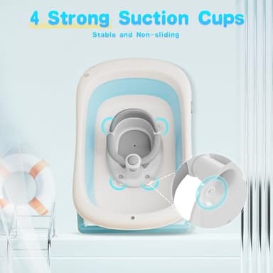 Baby Bath Seat for Babies 6 Months & Up, Bath Seats for Babies Sitting Up, 3 Baby Bath Toys, Open Design, Non-Slip, Compact Toddler Bath Seat. - Image 6