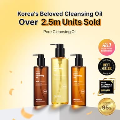 Hanskin Pore Cleansing Oil, Oil Cleanser for Face, Makeup Blackhead Sebum Remover, Korean Deep Pore Cleanser for Sensitive Skin [PHA] (10.14 oz) - Image 8