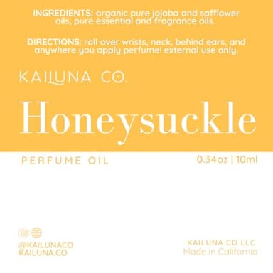 Kailuna Co. Honeysuckle Delicious Natural Pure Essential and Fragrance Oil Perfume Roll On with Organic Jojoba Oil, Eau de Toilette, Small-Batch, Alcohol Free, Handmade in California - Image 7