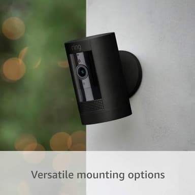 Like-New Ring Stick Up Cam Plug-In HD security camera with two-way talk, Works with Alexa - Black - Image 3