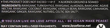 Love Force Rawganic Vegan Energy Bar, Fig Ginger, 3 Ounce - Image 5