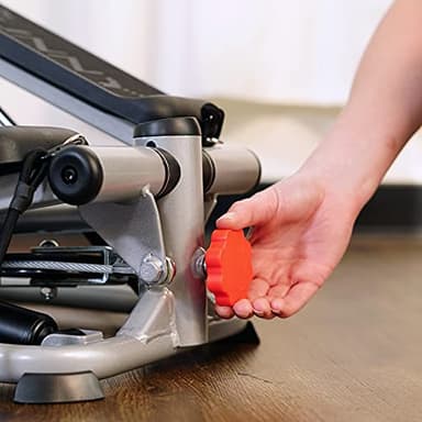 Sunny Health & Fitness Total Body 2-in-1 Mini Stair Stepper, Step Machine for Exercise at Home Workout, Adjustable Hydraulic, LCD Digital Monitor with Resistance Bands & Non-Slip Pedals - SF-S0978 - Image 8