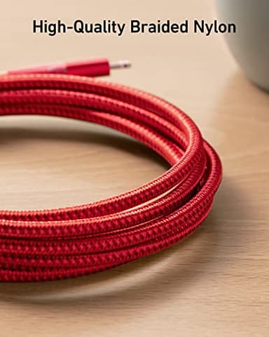 Anker Powerline+ II, USB A to Lightning Cable,MFi Certified for Flawless Compatibility with iPhone 11 Series SE/Xs/XR, and More(10FT,Red) - Image 4