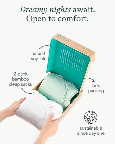 PurComfy Supersoft Sleep Sack 1.0 TOG, Premium Bamboo Viscose Baby Sleeping Bag, 2-Way Safe Zipper Sleep Sacks 6-15 Months (Berry) - Image 7