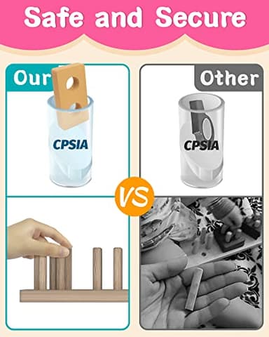 kecristv Montessori Toys for 1 2 Year Old Girl and Boy Birthday Gifts, Shape Sorter Wooden Toys for Toddlers Age 1-3 2-4, Learning Educational Sensory Stacking Toddler Puzzles - Image 5
