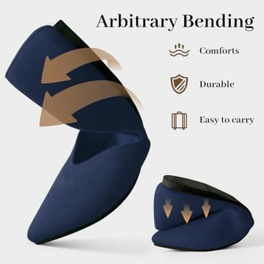 AprCoco Womens Pointed Toe Flats Knit Dress Washable Flats Slip On Ballet Shoes Women Comfort Office Low Wedge,Size 9.5，Navy - Image 5