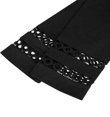 3/4 Length Sleeve Womens Tops Dressy Casual Blouses for Women Trendy V Neck Tunic Tops for Leggings Plain Black XL - Image 6