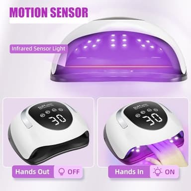 LadyMisty 220W LED UV Light Dryer for Nails Gel Polish with 57 Lamp Beads 4 Timer Setting & LCD Touch Display Screen, Auto Sensor, Professional Nail Light - Image 3