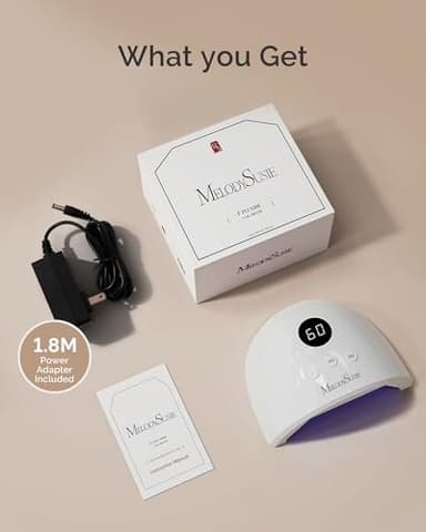 MelodySusie UV Nail Lamp, Plus30F UV Light, LED Dryer with 3 Timer, Smart Sensor, LCD Display Fast Curing Gel Nail Polish and Art Tools Manicure Accessories, White - Image 7