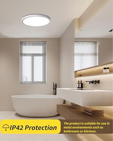 6pack 9 Inch Flush Mount Ceiling Light, 18w Led Ceiling Light, 3000k/4000k/6000k Selectable 1860lm Ceiling Light, Super Slim Led Light Fixture for Bedroom Kitchen Living Dining Room Office - Image 4