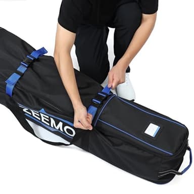 ZEEMO Golf Travel Bag, Full-Open Protective & Wheeled Airline-Approved Case for Clubs, Cart&StandBag, Soft-Sided Waterproof Cover Made of Heavy Duty Oxford, Black - Image 5