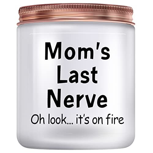 Gifts for Mom from Daughter, Son - Funny Mom Birthday Gifts - Mother's Day Gift for Mommy Mama - Mom's Last Nerve Scented Candle - Image 1