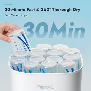 Papablic Bottle Sterilizer and Dryer Pro Max, 13 Bottles Extra-Large Capacity for Big Family, Electric Steam Bottle Sanitizer for Baby Bottles, Parts & Other Newborn Essentials - Image 3