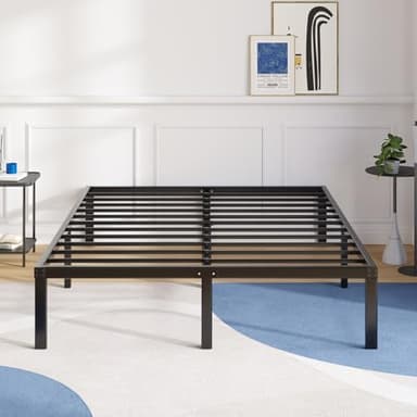 Avenco Full Size Bed Frame - 14 Inch High Metal Platform Bed Frame Full Size with Storage Space Under Bed, Heavy Duty Steel Slat Support, No Box Spring Needed, Easy Assembly - Image 7