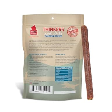 Plato Pet Treats Air Dried Dog Treats Salmon Thinkers Sticks, Natural Dog Treats, Real Meat, Air Dried, Made in the USA, 10oz - Image 2