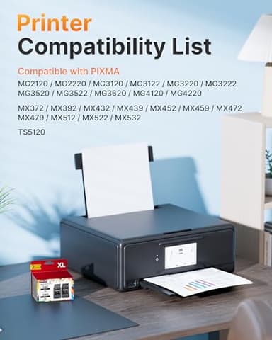 240XL Ink Cartridge Replacement for Canon 240XL Black Ink Cartridge, PG-240XL PG240 Works with PIXMA PIXMA MG3620 TS5120 MG3520 MG3220 MG2120 MG4220 MX392 MX452 MX522 Printer, 2 Pack Black - Image 2