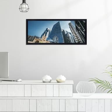 EYMPEU 4x6 Four Opening Picture Frame with Mat or 8x20 Frame without Mat, Black 4 Pciture Frame Collage for 4 x 6 Photo, Horizontal or Vertical Display for Wall, Black 4 Opening 1 Pack - Image 6