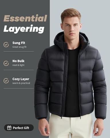 WEERTI Thermal Underwear for Men Long Johns with Fleece Lined Base Layer Men Cold Weather Top Bottom Black - Image 4