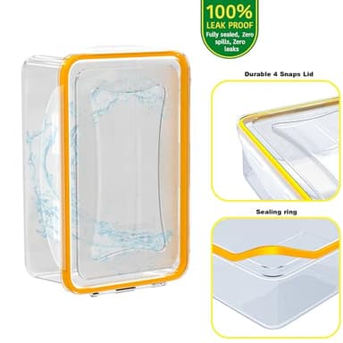 40 Pcs Food Storage Containers with Lids Airtight- Plastic Meal Prep Container for Pantry Kitchen Organization, Microwave, Dishwasher, Freezer Safe -100% Leak Proof (20 Stackable Boxes-20 Lids) - Image 7