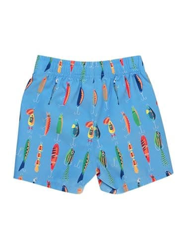 RUGGEDBUTTS Boys UPF50+ Sun Protection Animal Swim Trunks - Gone Fishin, 3T - Image 2