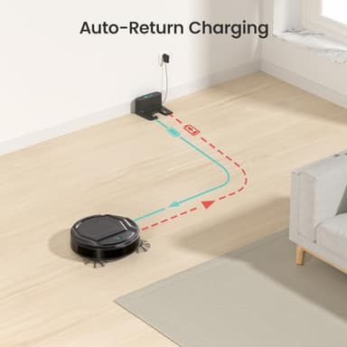 Lefant M210Pro Robot Vacuum Cleaner,Strong Suction,120 Mins Run Time,Wi-Fi Connected,Scheduled Cleaning,Compatible with Alexa,Slim Self-Charging Robotic Vacuum Cleaner for Home,Pet Hair,Hard Floors - Image 8