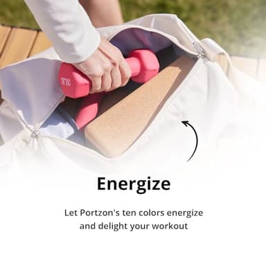 Portzon Weights Dumbbells 10 Colors Options Compatible with Set of 2 Neoprene Dumbbells Set,1-15 LB, Anti-Slip, Anti-roll, Hex Shape Blue - Image 7