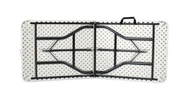 Cosco 6ft Fold-in-Half Blow Molded Folding Table, Indoor/Outdoor, Comfort Handle, Lightweight Plastic Construction - White - Image 4