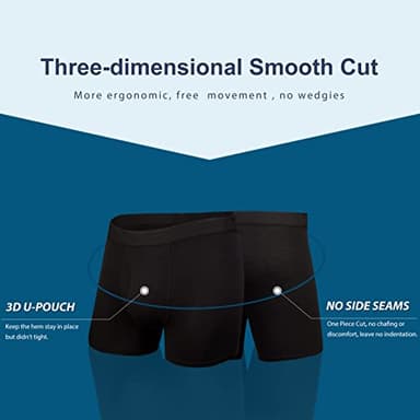 BAMBOO COOL Men's Underwear Boxer Briefs Soft Breathable Performance Underwear for Men 4 Pack(XL) - Image 2
