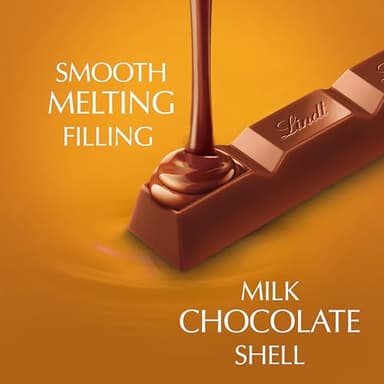 Lindt LINDOR Caramel Milk Chocolate Truffle Bar, Milk Chocolate Candy with Smooth, Melting Truffle Center, 1.3 oz. (24 Pack) - Image 4
