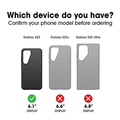 OtterBox Galaxy S23 Commuter Series Case - Black, Slim & Tough, Pocket-Friendly, with Port Protection - Image 2