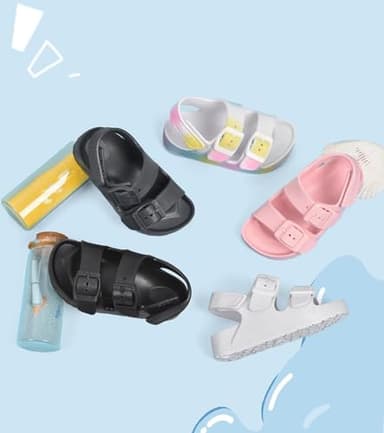 Pisumg Toddler Boy Girl Sandals Buckle Adjustable Back Strap Water Sandals - Image 5