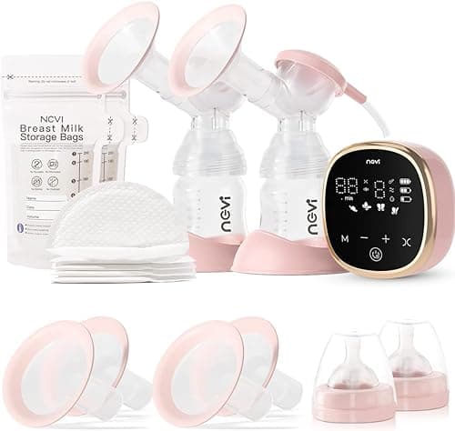 NCVI Electric Breast Pump 8782, Portable Hospital-Grade Double Pump with 4 Modes & 9 Levels, Anti-Backflow, Rechargeable Quiet Breastfeeding Pump for Efficient Comfortable Use at Home, Work or Travel - Image 1