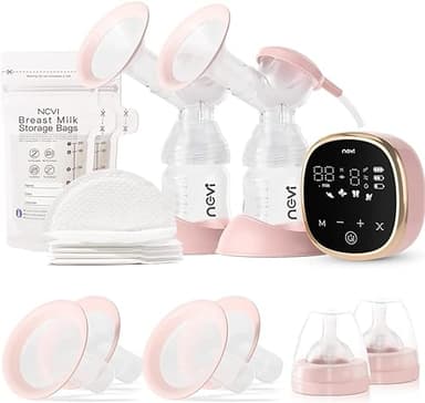 NCVI Electric Breast Pump 8782, Portable Hospital-Grade Double Pump with 4 Modes & 9 Levels, Anti-Backflow, Rechargeable Quiet Breastfeeding Pump for Efficient Comfortable Use at Home, Work or Travel - Image 1