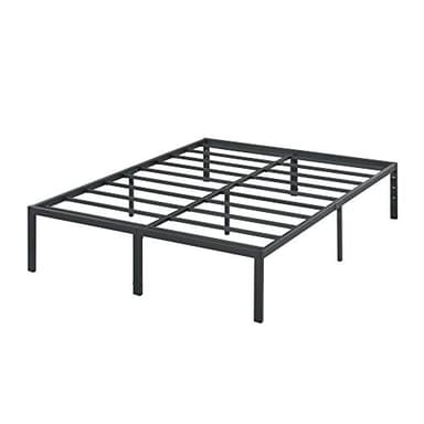 Olee Sleep 18 Inch Heavy Duty Steel Slat Anti-Slip Support, Easy Assembly Platform Bed Frame, Noise Free Steel Mattress Foundation, Maximum Storage, No Box Spring Needed, Black, King Size - Image 8