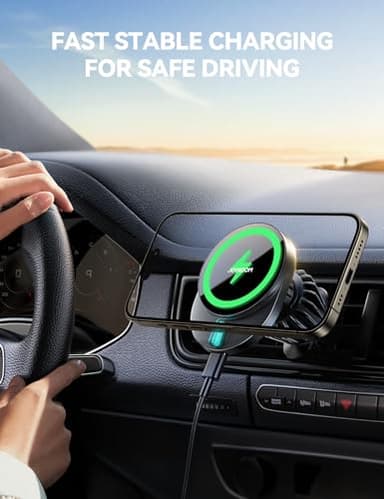 JOYROOM 15W for MagSafe Car Mount Charger, Ultra Magnetic Phone Holder for Car Vent Charging, Fast Wireless Car Charger Mount Fit for iPhone 16 Pro Max Plus Mini 15 14 13 12 - Image 7