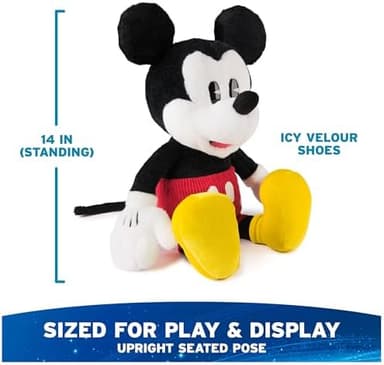 GUND Disney Official Mickey Mouse Classic Plush, Mickey and Friends, Deluxe Collector Stuffed Animal for Ages 1 and Up, Black/White, 14” - Image 6