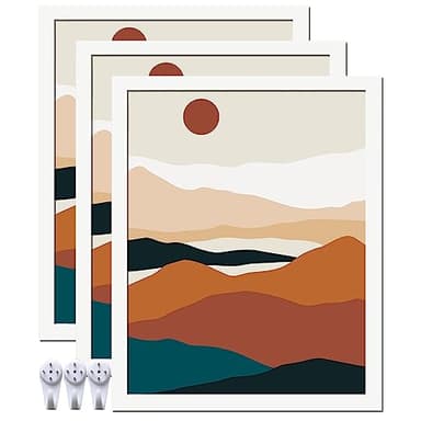 ijuerybai White 16x20 Picture Frame Set of 3, High Transparent Frame for 16 By 20 Photo Collage Canvas Poster Size Wall Mount and Tabletop Horizontally Vertically (White, 16 x 20 inches) - Image 1