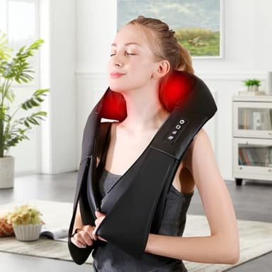 GVFYTD Shiatsu Neck and Shoulder Massager for Pain Relief – Deep Tissue Kneading Electric Neck Massager with Heat for Back, Shoulder, and Muscle Relaxation – Office, Home & Car Use - Image 5