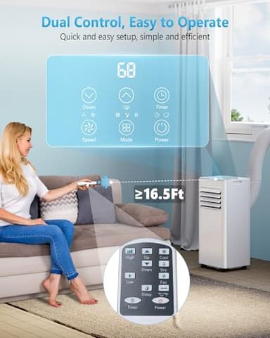 Electactic Portable Air Conditioners 10000 BTUs, Portable AC unit Cools Up to 450 sq.ft,3-in-1 Free Standing Cooling AC Unit with Fan & Dehumidifier, Portable AC with Remote Control,24H Timer - Image 3