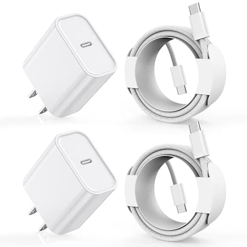 Charge for iPhone 16/15 Charger,Fast Charging iPhone 16/15 2Pack Type C Wall Charge Adapter USB C Charger Block 6FT USB-C to C Woven Cable for Apple iPhone 16 Pro Max/iPhone 15 Plus,iPad Pro/Air/Mini - Image 1
