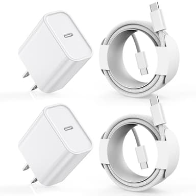 Charge for iPhone 16/15 Charger,Fast Charging iPhone 16/15 2Pack Type C Wall Charge Adapter USB C Charger Block 6FT USB-C to C Woven Cable for Apple iPhone 16 Pro Max/iPhone 15 Plus,iPad Pro/Air/Mini - Image 1