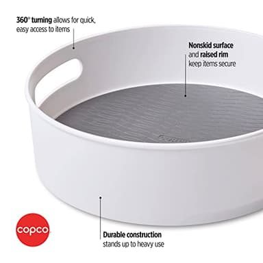 Copco Non-Skid Storage Turntable, 12-Inch, Gray - Image 3