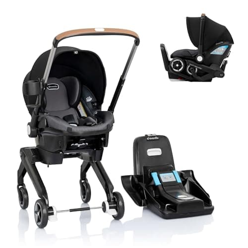 Evenflo Shyft DualRide Infant Car Seat Stroller Combo with Carryall Storage (Boone Gray) - Image 1