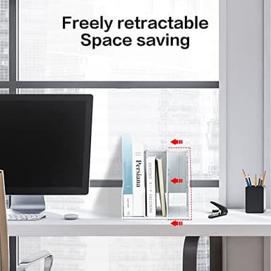 Deli Collapsible Magazine File Holder, Desk Organizer Document Folder for Office Organization and Storage, 3 Vertical Compartments, Gray - Image 4